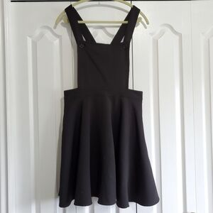 Black Pinafore Dress with adjustable straps